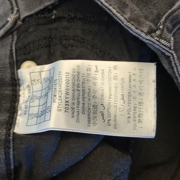 GUESS Tahiana Fit Distressed High Waist Skinny Faded Thin Jeans 25 - Picture 10 of 12